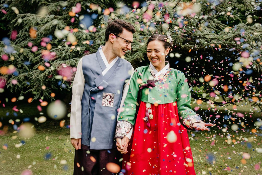 Scottish micro wedding planner scotland bride groom confetti korean scottish mini wedding