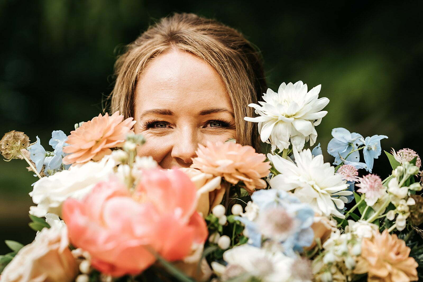 bridal portrait kim dalglish floral wedding bouquet